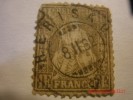 SWITZERLAND 1862,  SCOTT# 50,  1 FRANCO,  GOLD,  USED - Usati