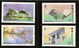 1997 Hong Kong Modern Landmarks Stamps Stadium Tower Architecture Bridge - Ungebraucht