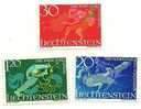 1967 - Liechtenstein 422/24 Leggende    ------- - Unused Stamps