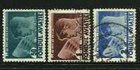 ● ROMANIA 1936 - AEREO - N. P.A. 25 / 27 Usati, Serie Completa - Cat. ? € - Lotto N. 1418 - Usado