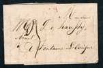 Belgique Precurseur 22.5.1824 Lettre Avec Marque ATH + 3 Pour Fontaine - 1815-1830 (Dutch Period)