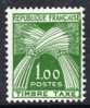 France Taxe N° 94   XX  Type Gerbes "Timbre Taxe" En Nouveaux Francs:  1 F.  Vert   Sans Charnière TB - 1859-1959 Mint/hinged