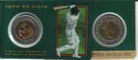 AUSTRALIA $5 BI-METAL D. BRADMAN THE BEST CRICKET PLAYER QEII HEAD 1996 UNC ONE YEAR TYPE READ DESCRIPTION CAREFULLY !!! - Mint Sets & Proof Sets