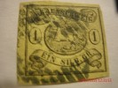 BRUNSWICK 1861,  MICHEL 6 OR SCOTT 8,   1 SGR,  BLACK ON YELLOW,  USED - Braunschweig