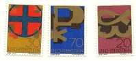 1967 - Liechtenstein 428/30 Simboli   ------ - Unused Stamps