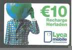 BELGIE  1 TELEFOONKAART LYCAMOBILE - Without Chip