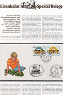 2x SST 1985 UNO 83/4 Brief 5€ Ausstellung FERRPHILEX Lok Adler Nürnberg Eisenbahn-Spezial-Beleg History Cover Of UN Genf - Briefe U. Dokumente