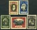 Liechtenstein #65-69 Mint Hinged High Values Of Set From 1921 - Nuevos