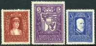 Liechtenstein Michel #140-42 Mint Hinged Set From 1935 - Neufs