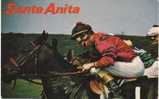 Santa Anita Horse Race Track, Jockey, On 1970s Vintage Postcard - Hippisme