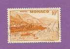 MONACO TIMBRE N° 311A OBLITERE RADE ET VUE DE MONTE CARLO 10F JAUNE ORANGE - Used Stamps