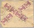 India 1948 Postal Stationery 1 And 1/2 Annas Registered From Pilibhit To Bandikui With Adjunctive Franking Eight Stamps - Covers