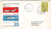 AMSTERDAM. DUSSELDORF . ZAGREB . BELGRADO. 07.11.1966.  KLM DC-9 1966. - Posta Aerea