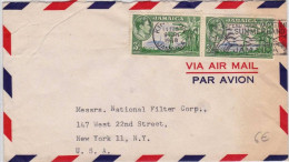 JAMAICA - 1948 - LETTRE Par AVION De KINGSTON Pour Les USA - Jamaïque (...-1961)