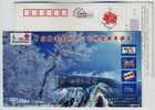 Jilin Marvellous Spectacle Snow Crystal On The Tree,Volcano Crater Lake,CN07 Jilin Unicom Advert Postal Stationery Card - Vulkane