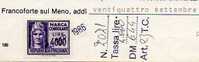 1960 IPZS  - MARCA DA BOLLO  " CONSOLARE "  -  Lire 4.000  Su Documento - Revenue Stamps