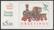 !a! USA Sc# 2718a MNH BOOKLET(20) - Christmas - 3. 1981-...