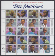 !a! USA Sc# 2983-2992 MNH SHEET(20) (a01) - Jazzsingers - Fogli Completi