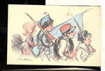 Illustrateur POULBOT 206 Colorisé Guerre 14 / 18 - Militaria - Départ Pour La Guerre  RARE Neuve Excellent état - Poulbot, F.