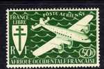 A. O. F.   P. A.  N° 2 XX Série De Londres  50 F. Vert Sans Charnière, TB - Nuevos