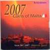 MALTA OFFICIAL COIN SET 2007  "THE LAST POUND"  UNC FDC - Malta