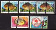 COCOS ISLANDS 1979 Poisson Fish Conseil Statuaire Yv 33, 36, 49 Obl Barre - Cocos (Keeling) Islands