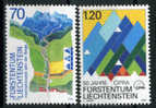 Liechtenstein 2002, N°1230-31 - Année De La Montagne - 50ans De CIPRA  (**) - Ongebruikt