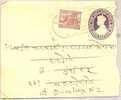 India 1949 Postal Stationery Cover 1 And 1/2 Annas With Adjunctive Franking 6 Pies Konarak Horse - Enveloppes