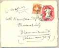 India 1959 Postal Stationery 13 N.p. With Adjunctive Franking 2 N.p. - Briefe