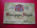 ETIQUETTE-BOURGOGNE ALIGOTE-APPELLATION CONTROLEE-MARCEL FRECOURT-NEGOCIANT-ELEVEUR A MEURSAULT- - Bourgogne