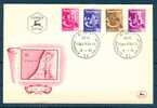 Israel FDC - 1955, Philex Nr. 120/122/125/128,  *** - No Tab - Mint Condition - - FDC