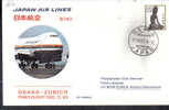 VER854 - GIAPPONE , JAPAN AIRLINES First Flight Osaka Zurich 11/12/1983 - Airmail