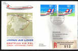 VER858 - GIAPPONE , JAPAN AIRLINES First Flight Zurich Tokyo 2/4/1979 Via Pol - Premiers Vols