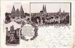 Lübeck Lubeck Luebeck Braun Litho Vorläufer 31.12.1894  Gelaufen - Luebeck