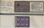 Grossbritannien - Oktober 1960, Markenheftchen Mi. Nr. 0-53 C IX Mit Zylindernummer. - Postzegelboekjes