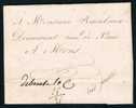 Belgique Precurseur 1835 Lettre Datee De "BOUVY" Pour Mons + Manuscrit " Debourse 10c + 15/25" - Other & Unclassified