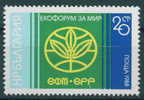 + 3733 Bulgaria 1988 Health > Pollution > Ecoforum For Peace  Sofia ** MNH / Oko-Forum Fur Den Frieden (EFF). - Polucion