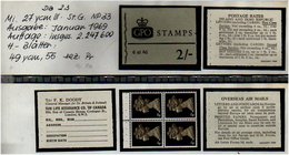 Grossbritannien - Januar 1969, Markenheftchen Mi. Nr. 27 Ycm III. - Markenheftchen