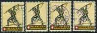 Swiss Military 4th Div. No. 2 W/4 Different Cancellations From 1914-18 - Oblitérations