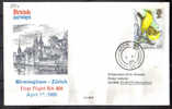 VER894 - British Airways , Volo Birmingham Zurich  Del 1/4/980 - Cartas & Documentos