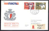 VER898 - Air Malta , Volo Zurich Malta  Del 3/4/977 - Premiers Vols