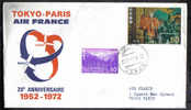 VER884 - AIR FRANCE 20 Anniversario Volo Tokyo Parigi 27/11/1972 - Covers & Documents