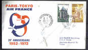 VER885 - AIR FRANCE 20 Anniversario Volo Parigi Tokyo 25/11/1972 - Primi Voli