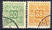 ##Denmark 1907. Newspaper Dues. Michel 5-6X . Cancelled(o) - Portomarken