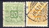 ##Denmark 1907. Newspaper Dues. Michel 5-6X . Cancelled(o) - Segnatasse