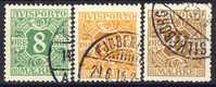 ##Denmark 1915. Newspaper Dues. Michel 11-13 . Cancelled(o) - Postage Due