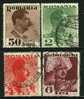 ● ROMANIA 1934 - Re CARLO II - N.  471 / 74  Usati, Serie Completa - Cat. ? € - Lotto N. 1459 - Usado