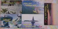 Collection Of 5 ENJOY HOLIDAYS Cards Cartes Karten From BULGARIA Bulgarie Bulgarien. Sea Ship Surfing Landscapes Navire - Bulgarien