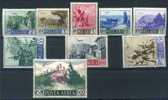 1950, San Marino, Vedute Posta Aerea, Serie Completa Linguellata (*) - Unused Stamps