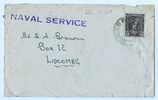 1943  Domestic Letter From «Military Hospital»  «NAVAL SERVICE» Endorsment  Back Mflap Missing - Brieven En Documenten